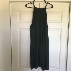 Dark green, chiffon formal dress